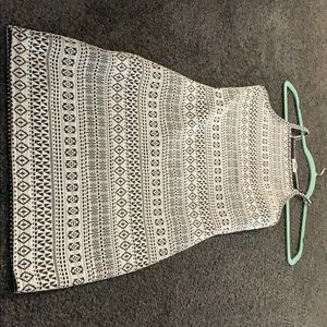 White and black dress halter